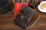 Retro Vintage Leather Cover Notebook Blank Diary Pirate Design Paper Note Book Replaceable Traveler Notepad Stationery Suppl