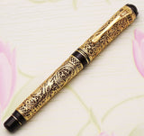 HERO 3000 Classical 18K Gold Fountain Pen Limited Edition Chinese Style Gold-silk Butterfly Pattern Business Gift Collection Set