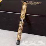 HERO 3000 Classical 18K Gold Fountain Pen Limited Edition Chinese Style Gold-silk Butterfly Pattern Business Gift Collection Set