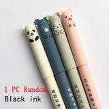 Cartoon Animals Erasable Pen 0.35mm Cute Panda Cat Magic Pens Kawaii Gel Pens